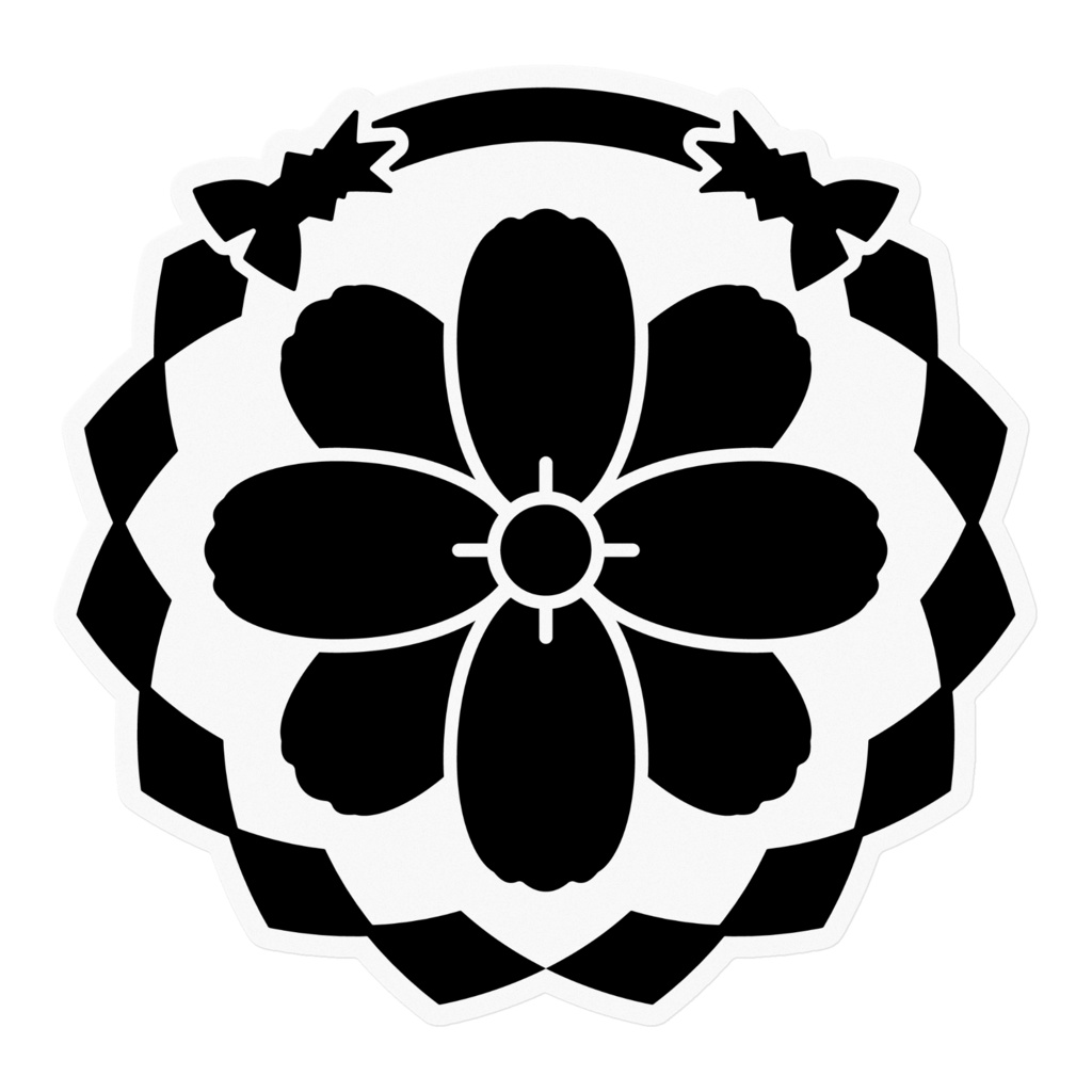 モノクロなシンボルマークステッカー