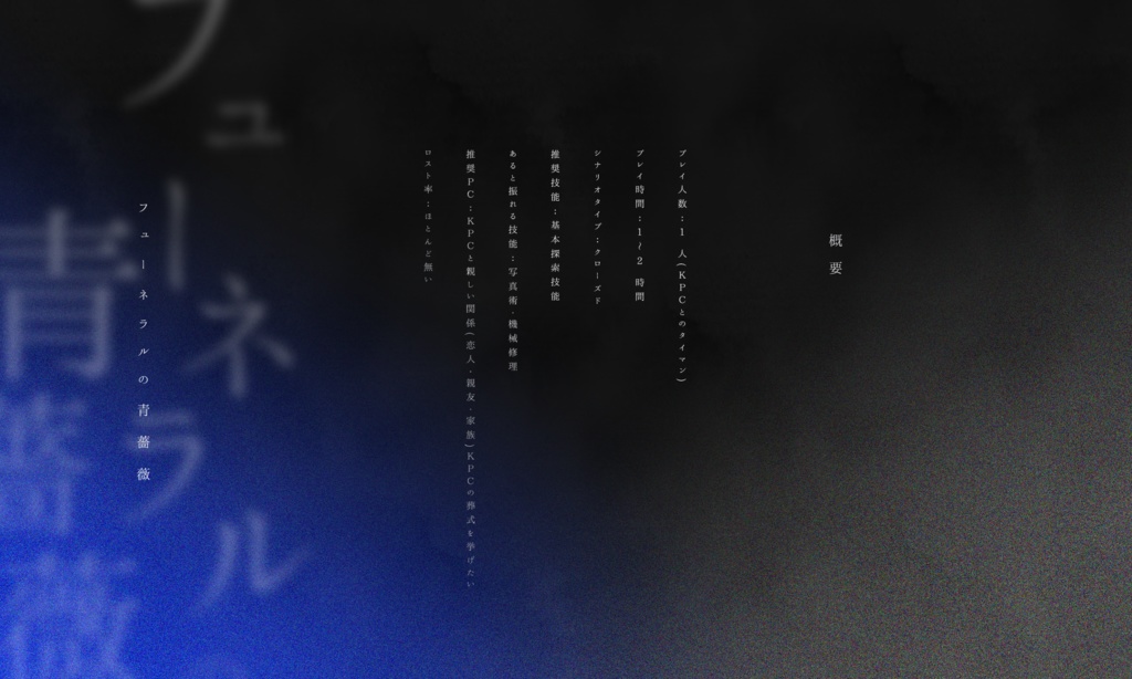 CoCシナリオ「フューネラルの青薔薇」SPLL:E195989