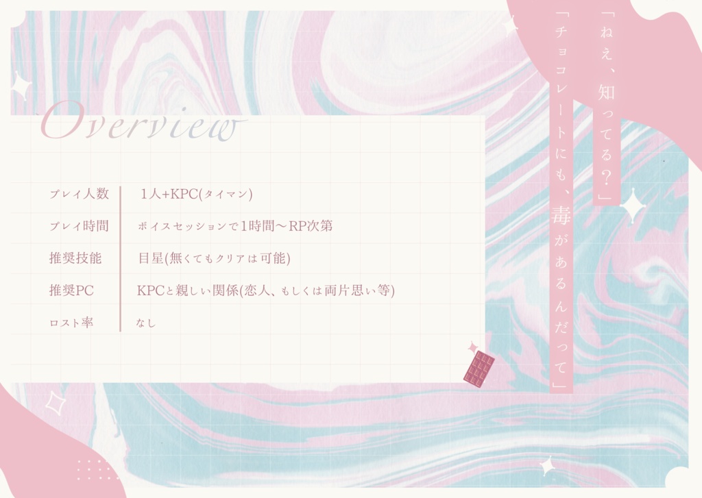 CoCシナリオ「微熱性ショコラトール・シンドローム」SPLL:E197961