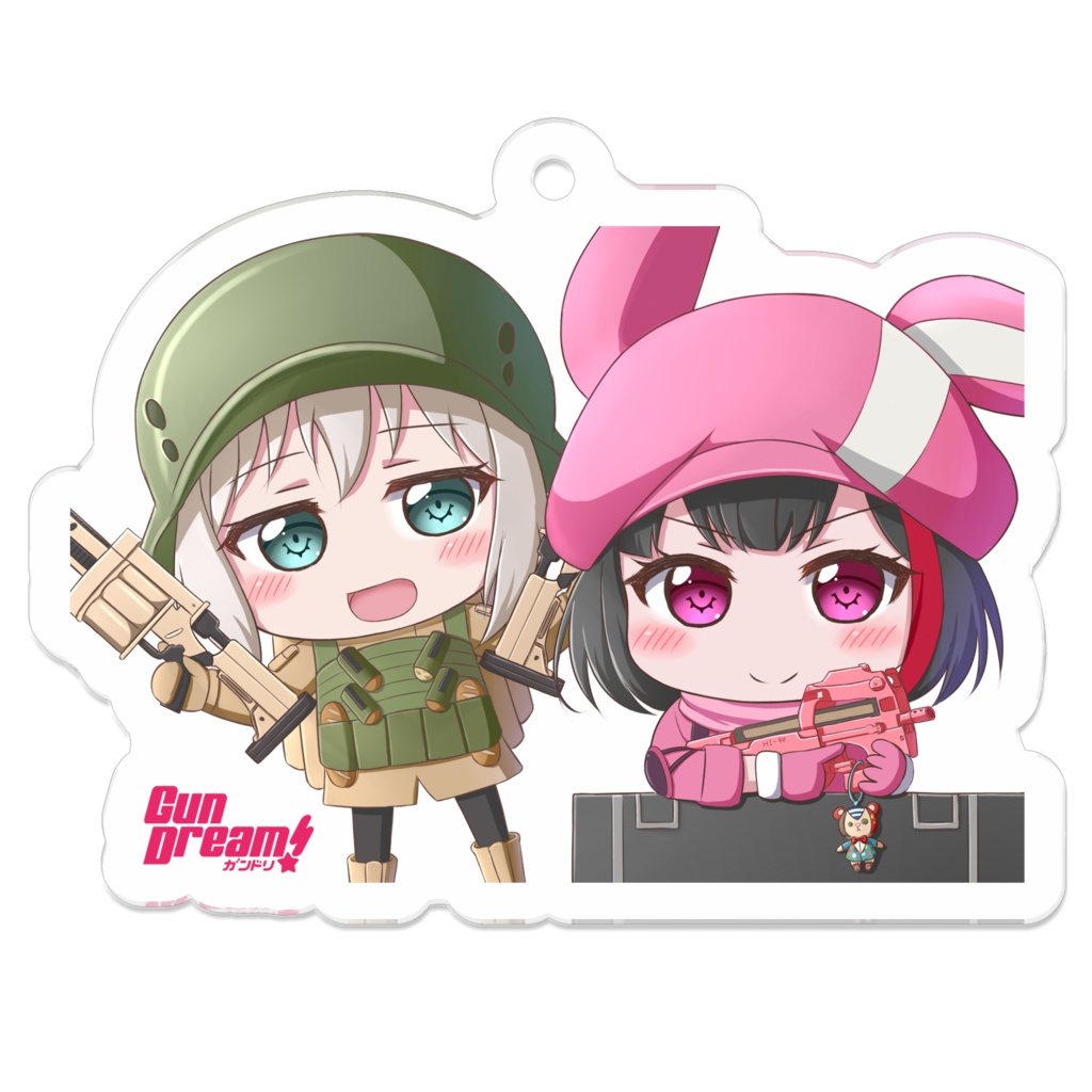 『GGOコス蘭ちゃん&モカ次郎』アクリルキーホルダー