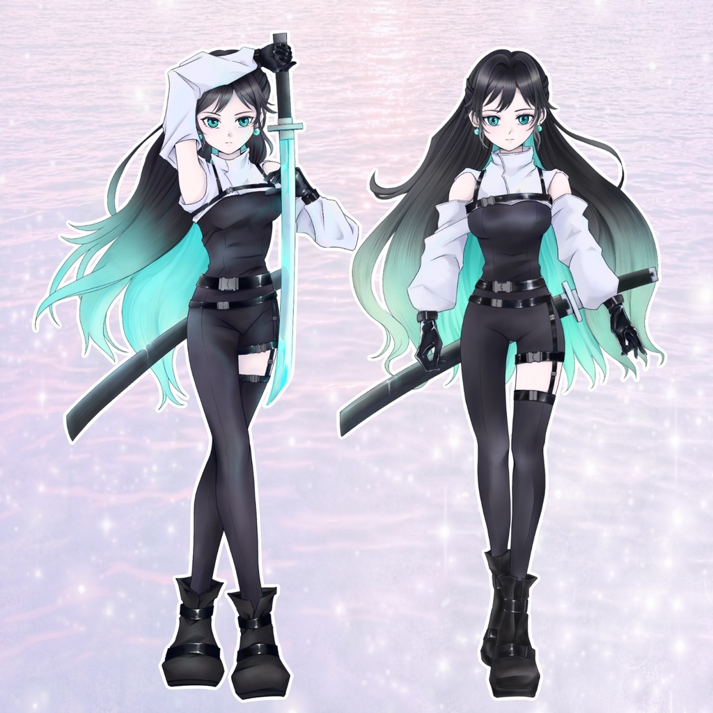 【立ち絵素材】ボディスーツのSF少女【近未来・戦闘立ち絵あり】