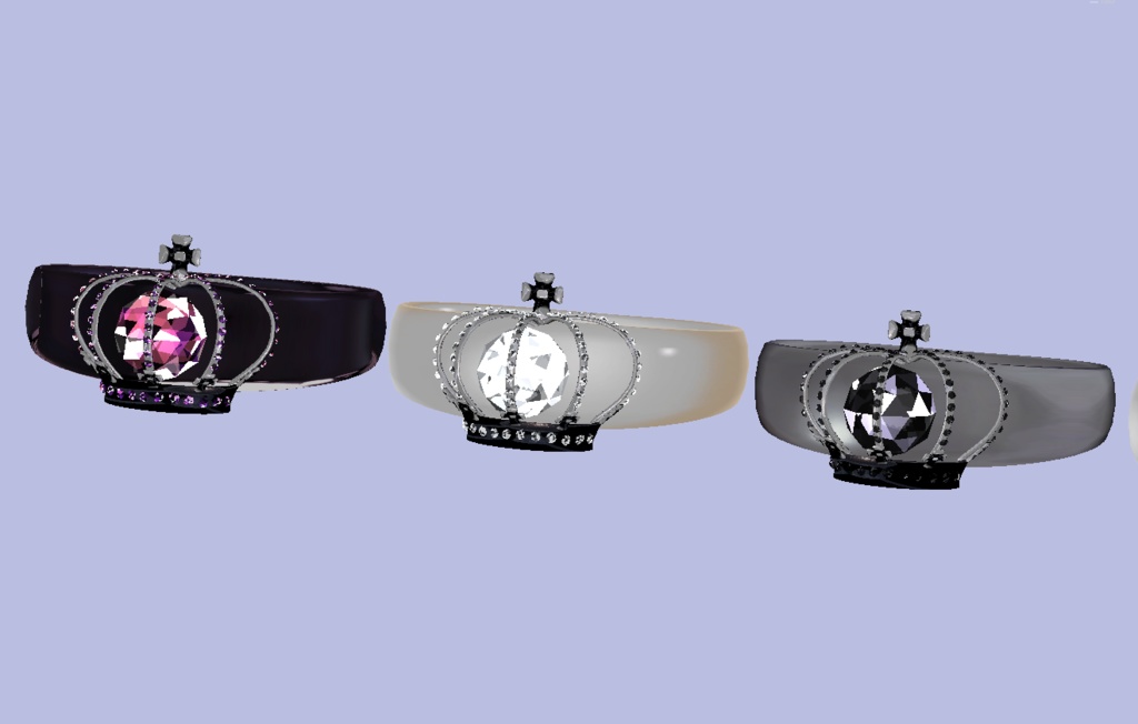【VRChat向け3Dアクセサリーモデル】Crownアクセサリーセット