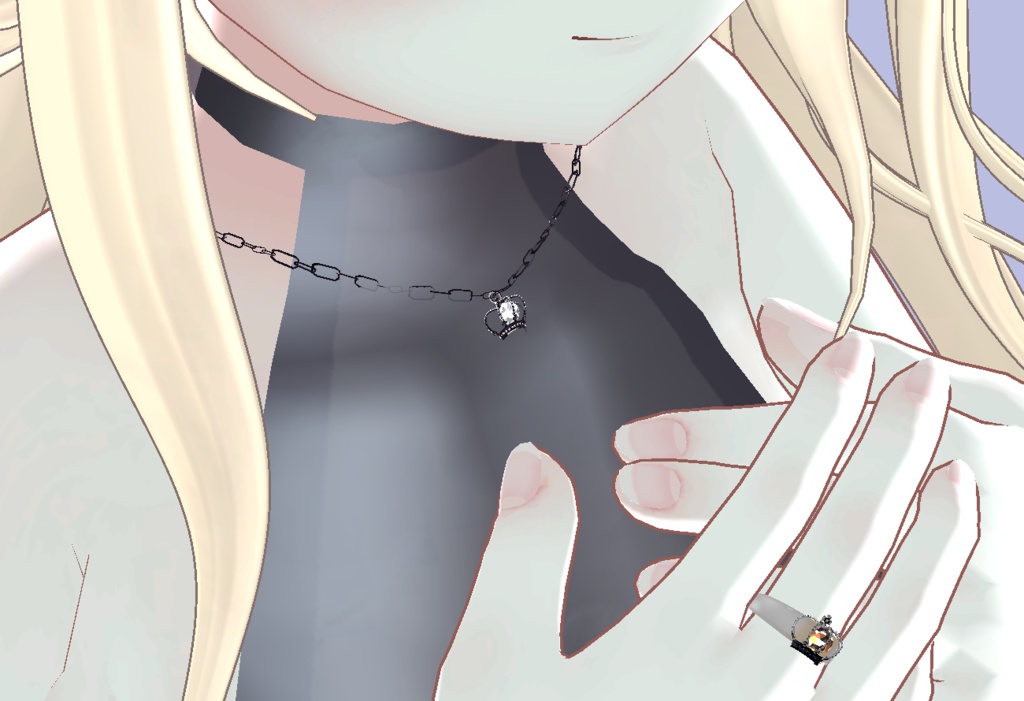 【VRChat向け3Dアクセサリーモデル】Crownアクセサリーセット