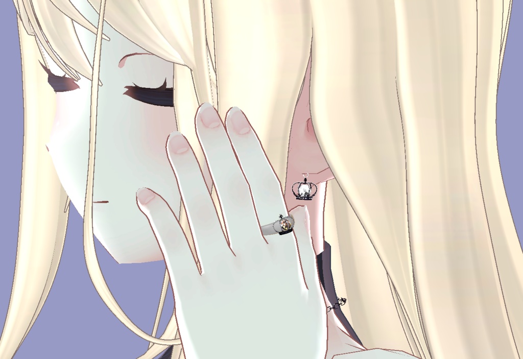 【VRChat向け3Dアクセサリーモデル】Crownアクセサリーセット