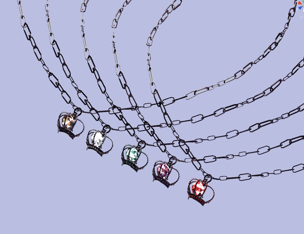 【VRChat向け3Dアクセサリーモデル】Crownアクセサリーセット
