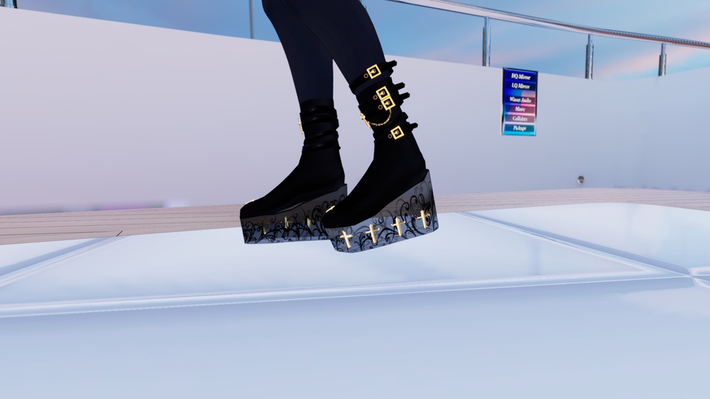 【VRChat向け3Dモデル】Gothicboots&pumps