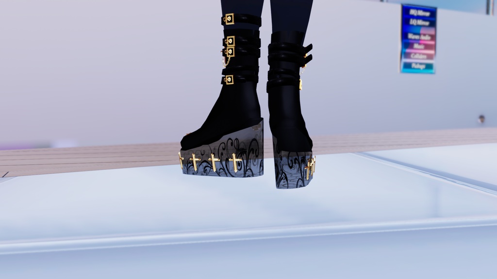 【VRChat向け3Dモデル】Gothicboots&pumps