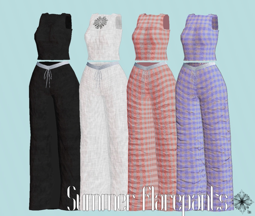 【VRChat向け3Dモデル】Summer Flarepants ~舞夜専用~