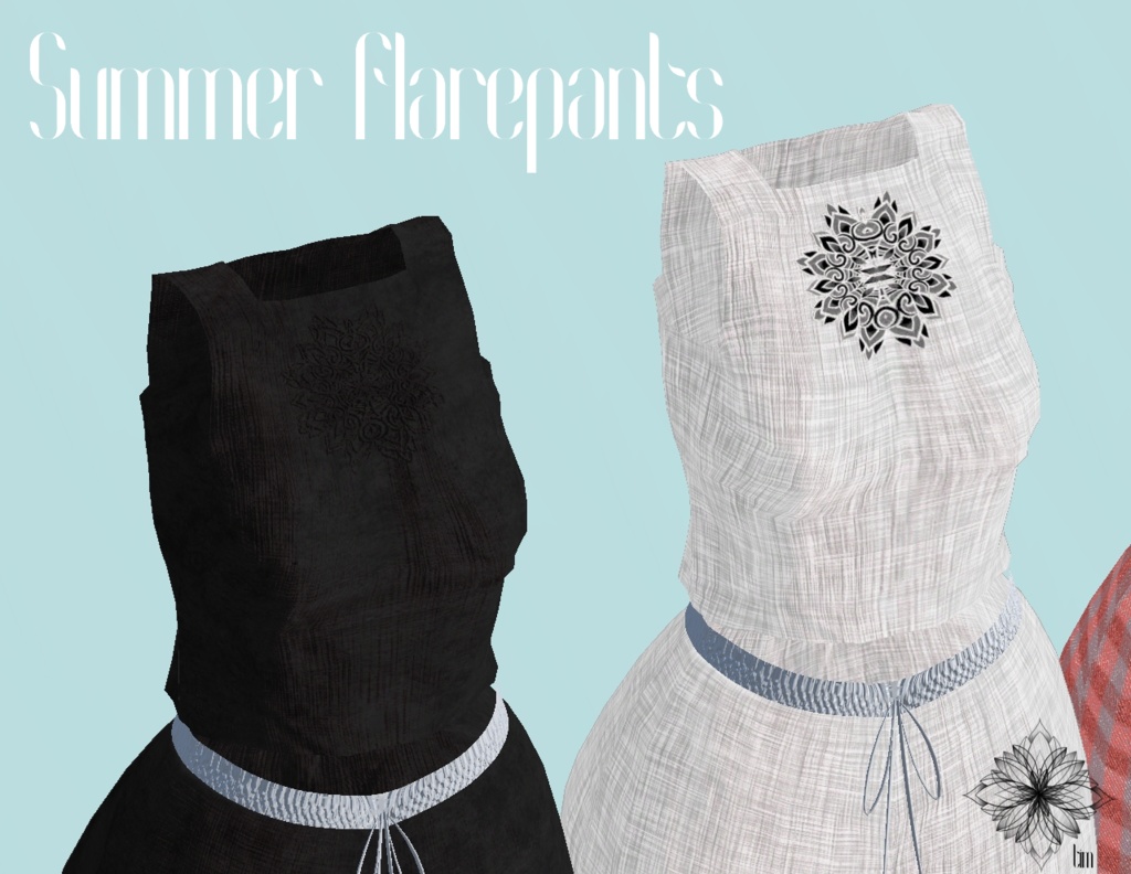 【VRChat向け3Dモデル】Summer Flarepants ~舞夜専用~