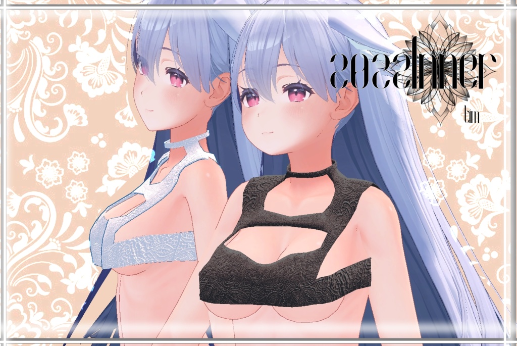 【VRChat向け3Dモデル】Underwear inner2022 ~桔梗専用~《シェイプキー対応》