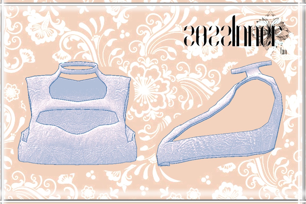 【VRChat向け3Dモデル】Underwear inner2022 ~桔梗専用~《シェイプキー対応》