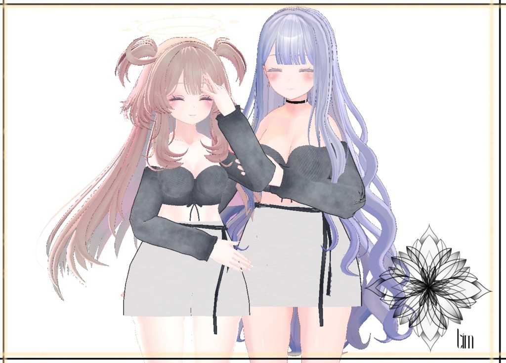 【VRChat向け3Dモデル】2022 denim set