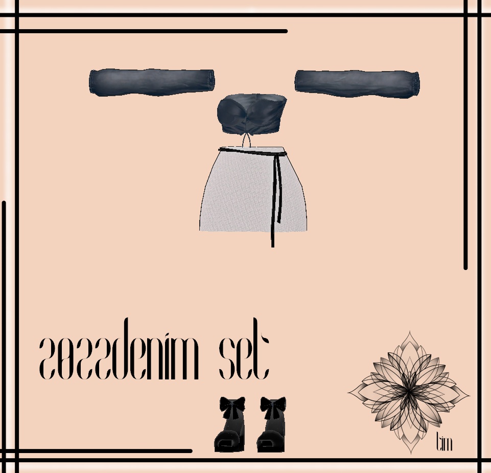 【VRChat向け3Dモデル】2022 denim set