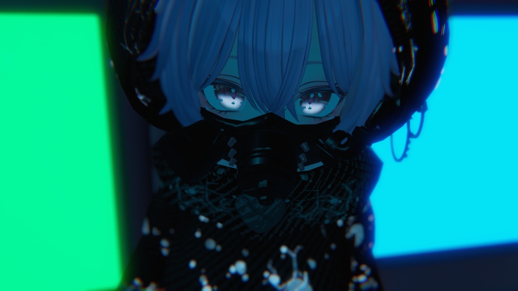 【VRChat向け3Dモデル】ガスマスク Type Σ