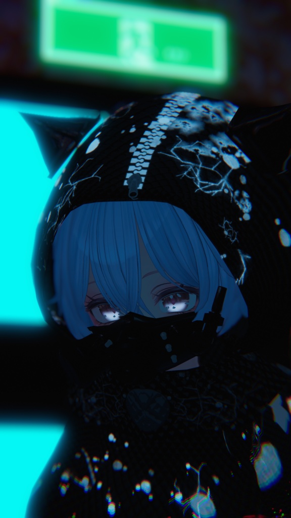 【VRChat向け3Dモデル】ガスマスク Type Σ