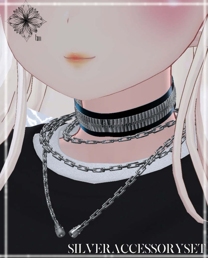 【VRChat向け3Dモデル】SilverAccessorySet