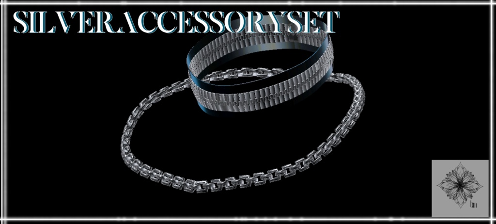【VRChat向け3Dモデル】SilverAccessorySet