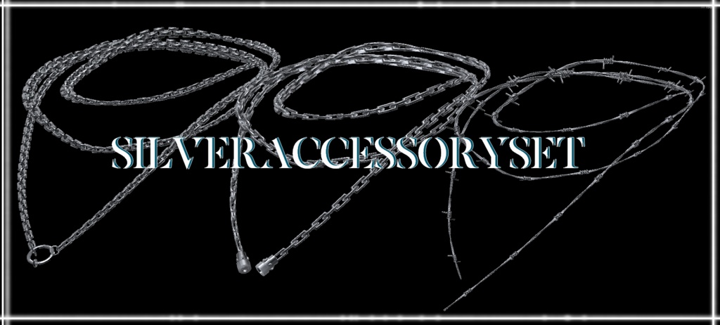 【VRChat向け3Dモデル】SilverAccessorySet