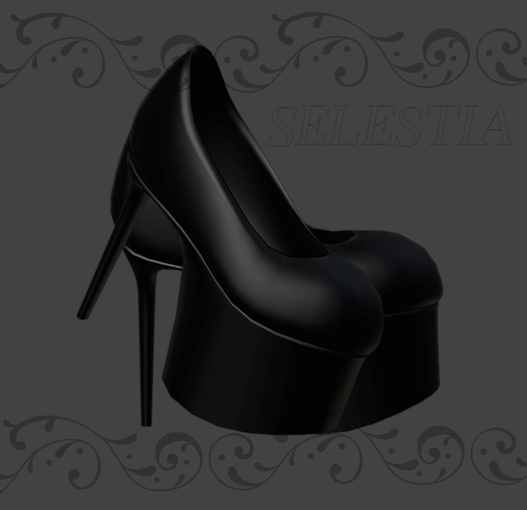 【VRChat向け3Dモデル】セレスティア専用 厚底パンプス