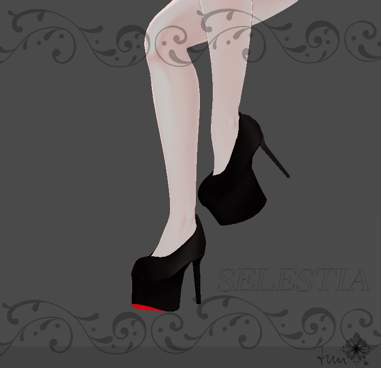 【VRChat向け3Dモデル】セレスティア専用 厚底パンプス