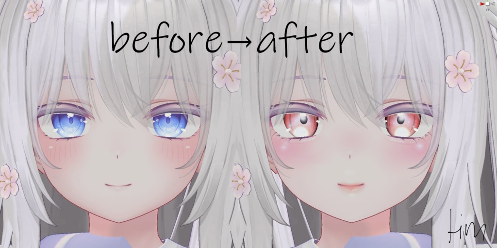 簡単導入◇萌専用◇メイク&Eye テクスチャ◇Makeup&eye Texture