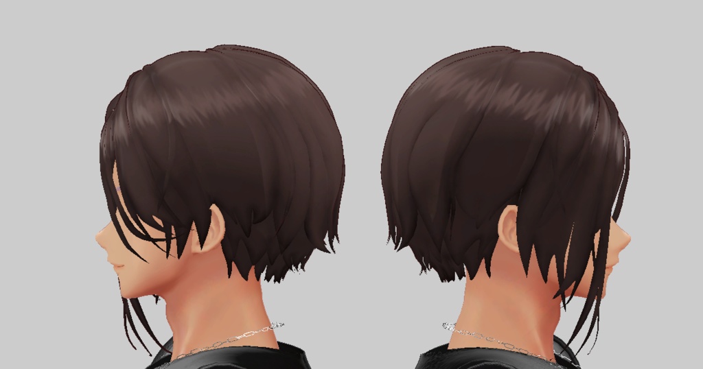 【VRChat向け3Dモデル】しだれヘアー