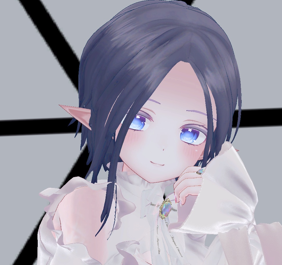 【VRChat向け3Dモデル】しだれヘアー