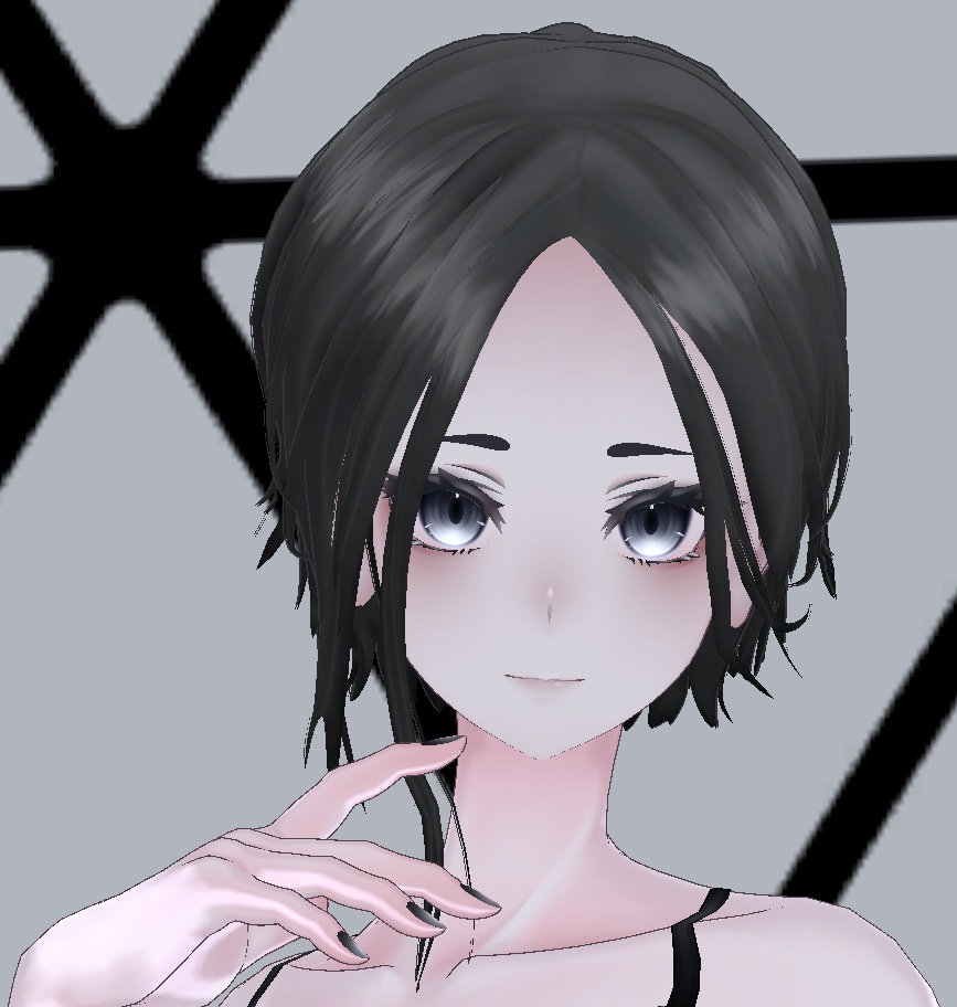 【VRChat向け3Dモデル】しだれヘアー