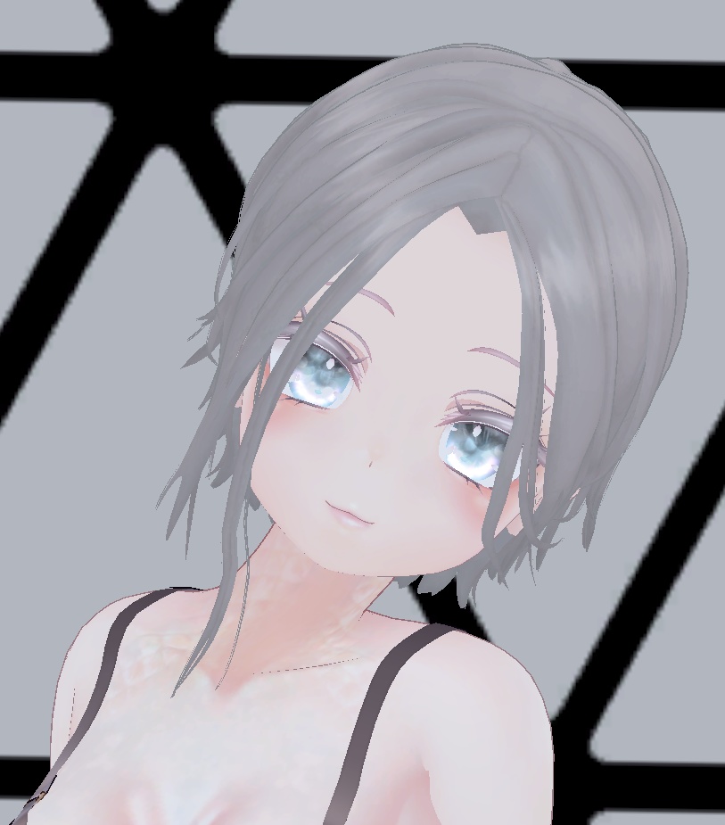【VRChat向け3Dモデル】しだれヘアー