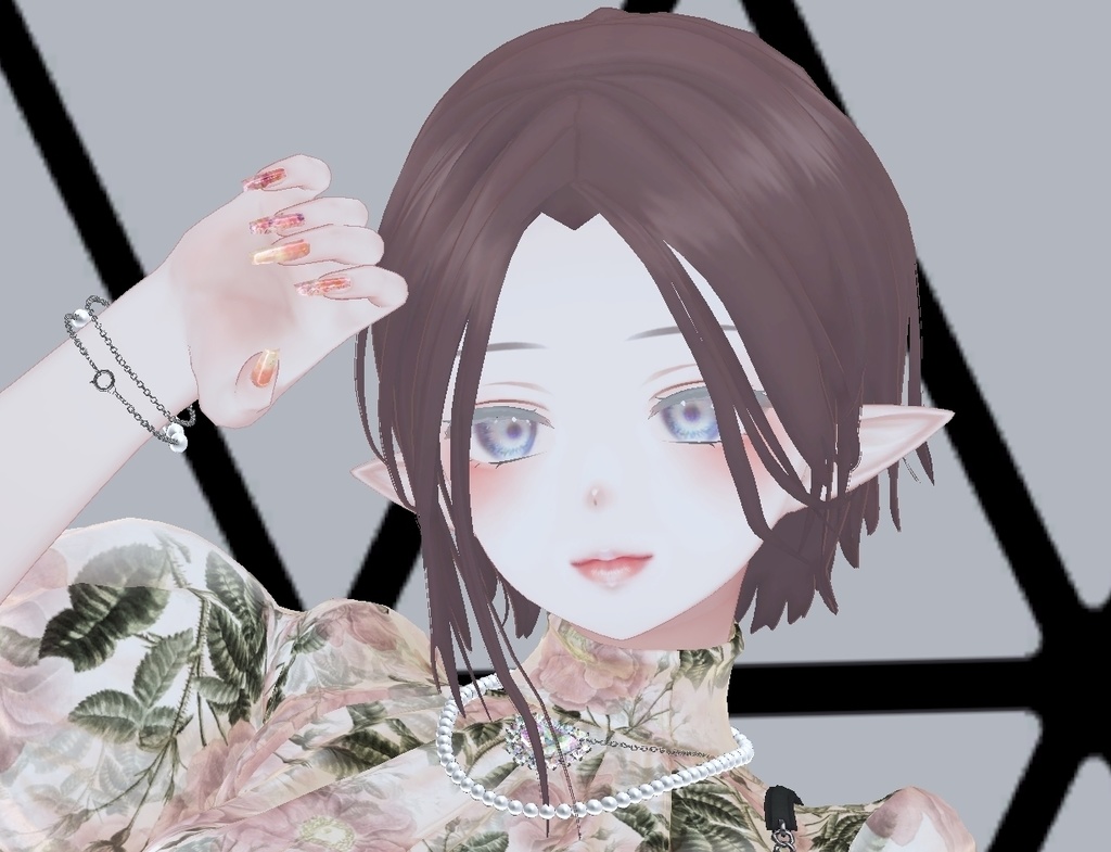 【VRChat向け3Dモデル】しだれヘアー