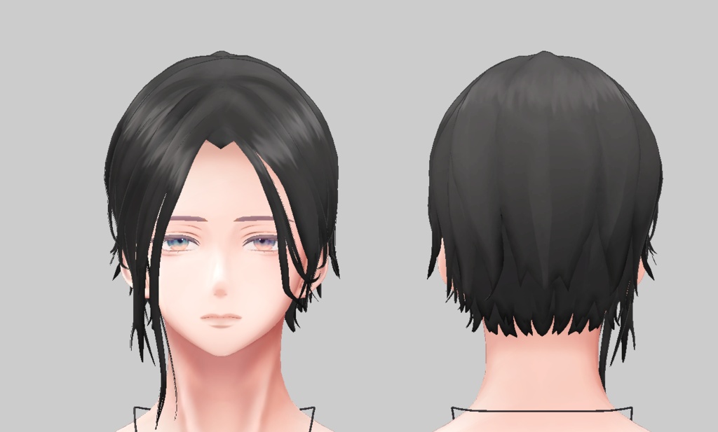 【VRChat向け3Dモデル】しだれヘアー