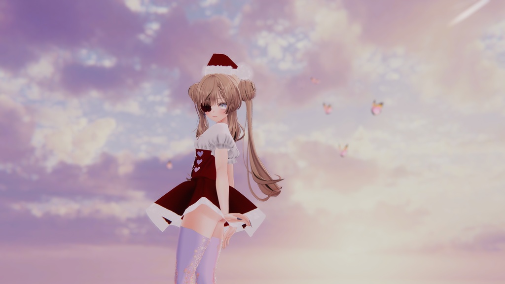 【VRChat向け3Dモデル】【Manuka】Christmas Dress マヌカ専用