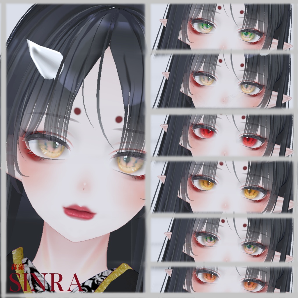簡単導入◇森羅専用◇メイク&Eye テクスチャ◇Makeup&eye Texture