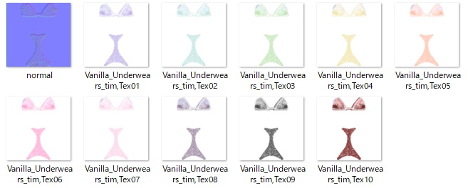 簡単導入◇Vanilla 専用◇アンダーウェア テクスチャ◇Underwear Texture