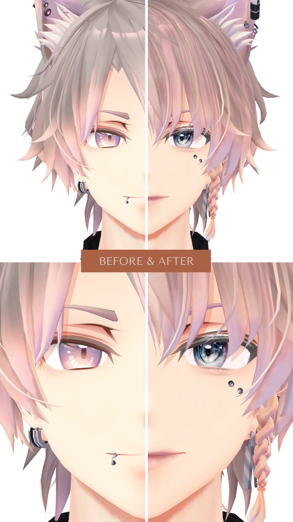 簡単導入◇Noa-ノア-専用◇メイク+目テクスチャ◇make up+eye Texture