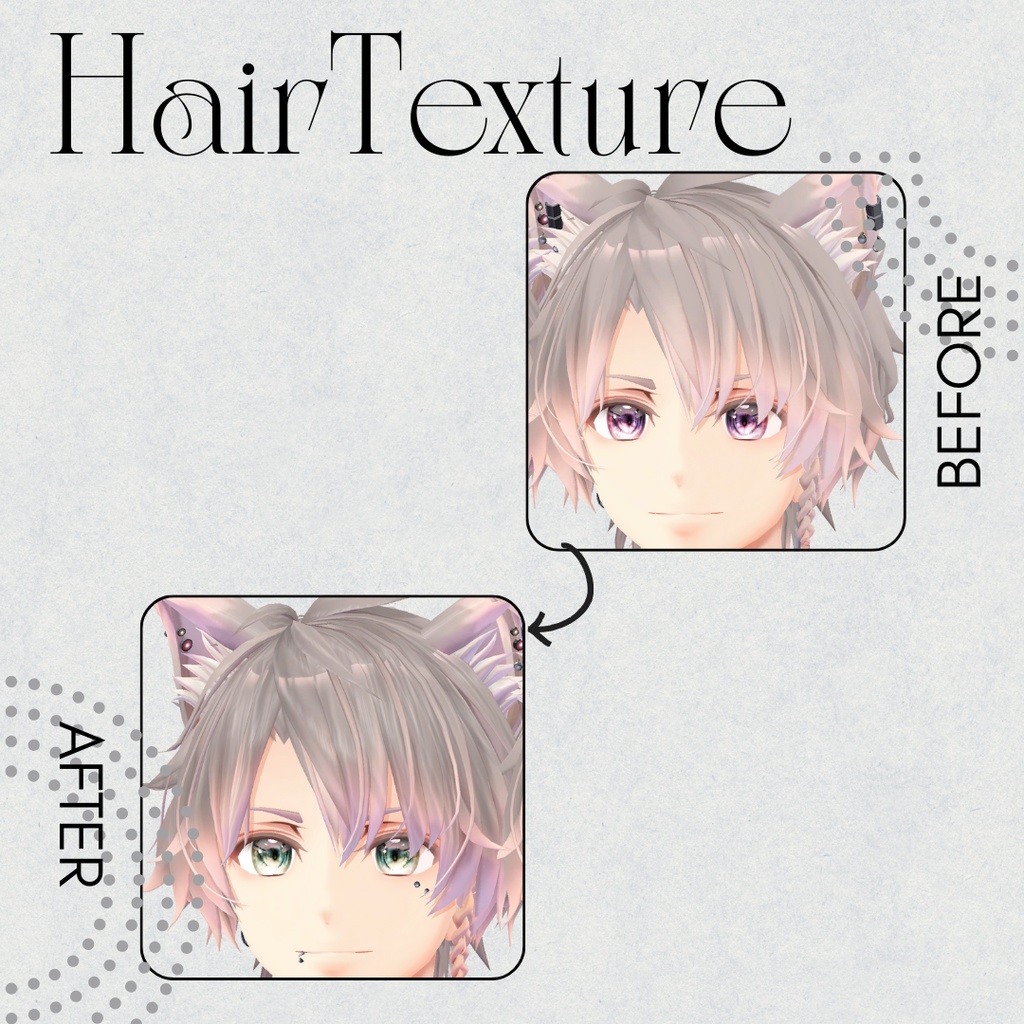 簡単導入◇Noa-ノア-専用◇メイク+目テクスチャ◇make up+eye Texture