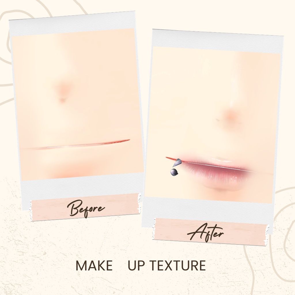 簡単導入◇Noa-ノア-専用◇メイク+目テクスチャ◇make up+eye Texture