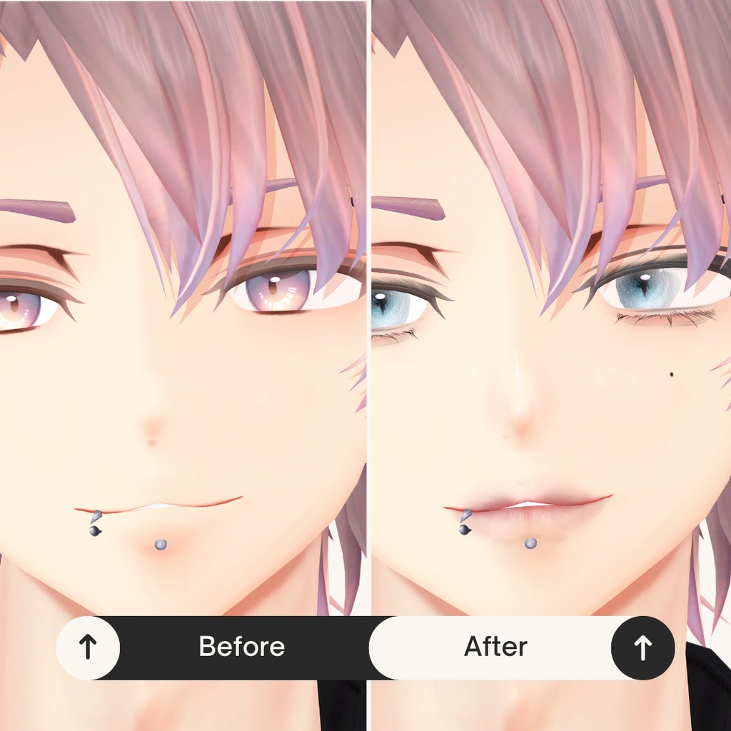 簡単導入◇Noa-ノア-専用◇メイク+アイテクスチャNO2◇make up+eye TextureNO2