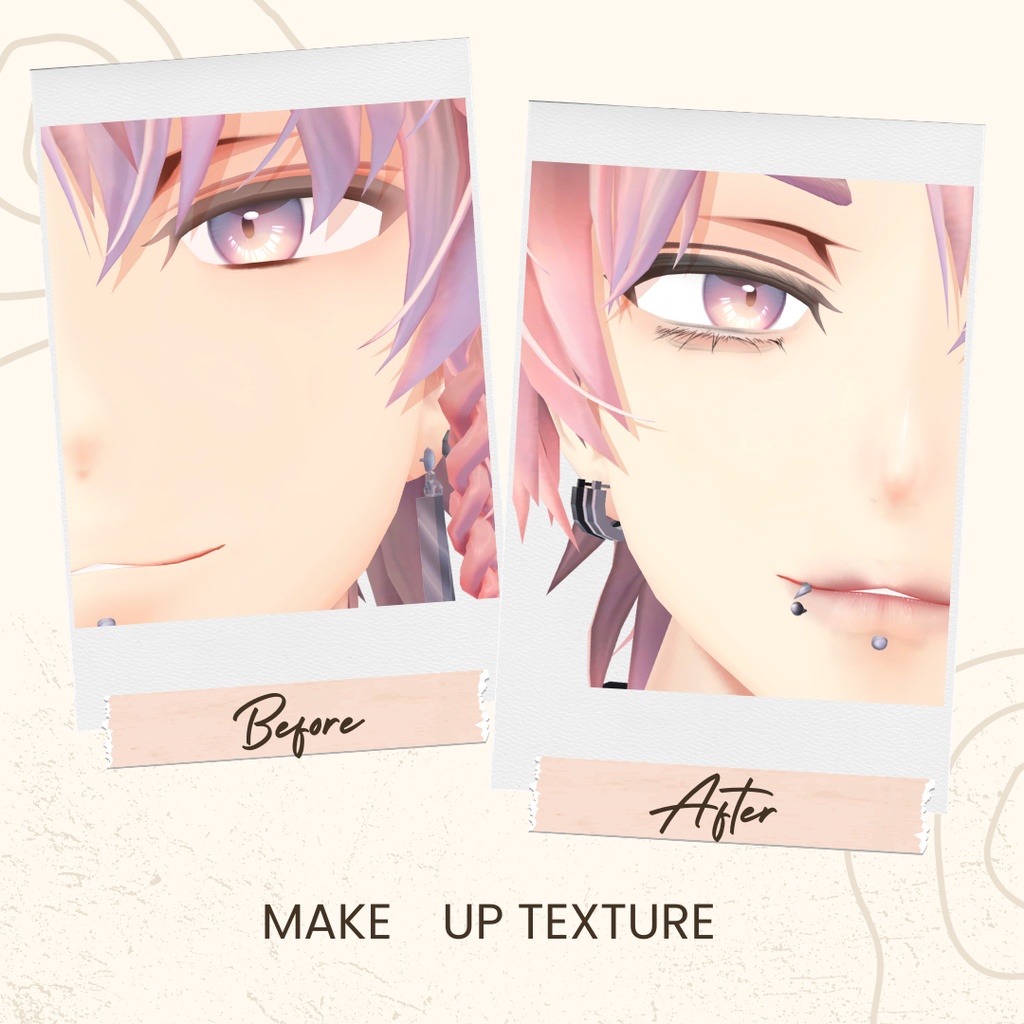 簡単導入◇Noa-ノア-専用◇メイク+アイテクスチャNO2◇make up+eye TextureNO2