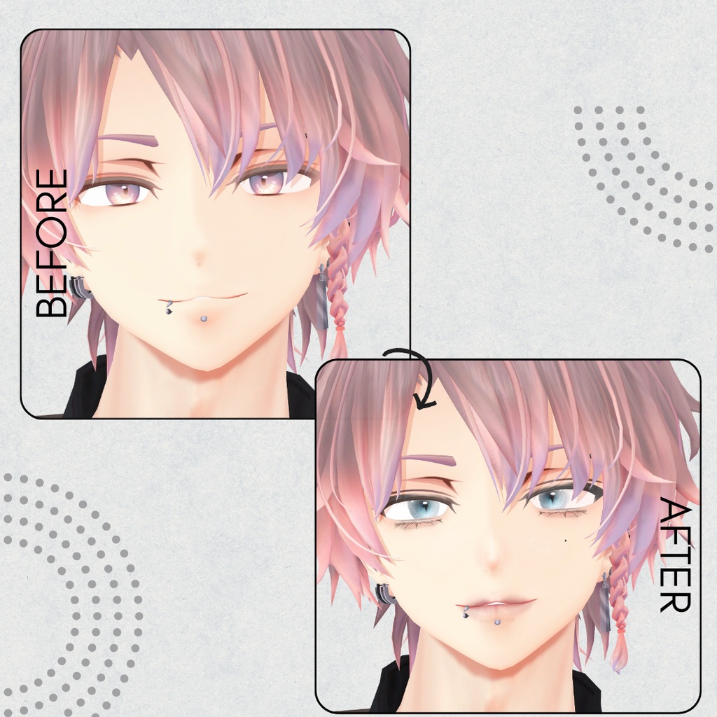 簡単導入◇Noa-ノア-専用◇メイク+アイテクスチャNO2◇make up+eye TextureNO2