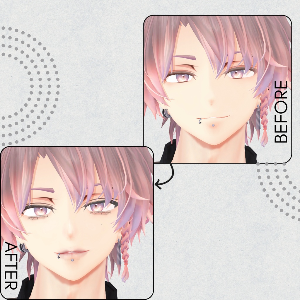 簡単導入◇Noa-ノア-専用◇メイク+アイテクスチャNO2◇make up+eye TextureNO2