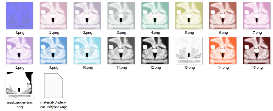 簡単導入◇「rurune」-ルルネ-専用専用◇アンダーウェア テクスチャ◇Underwear Texture