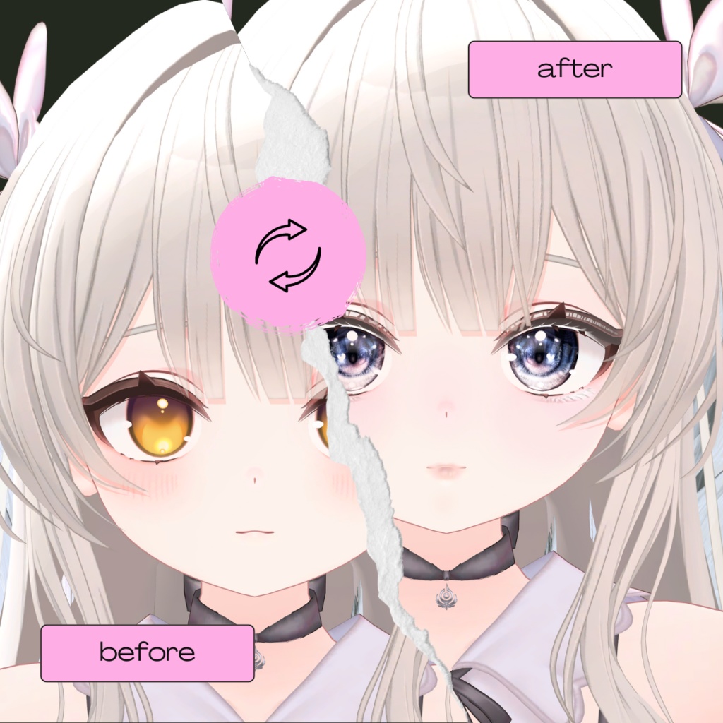 簡単導入◇Flare -フレア専用◇メイク+目テクスチャ◇make up+eye Texture