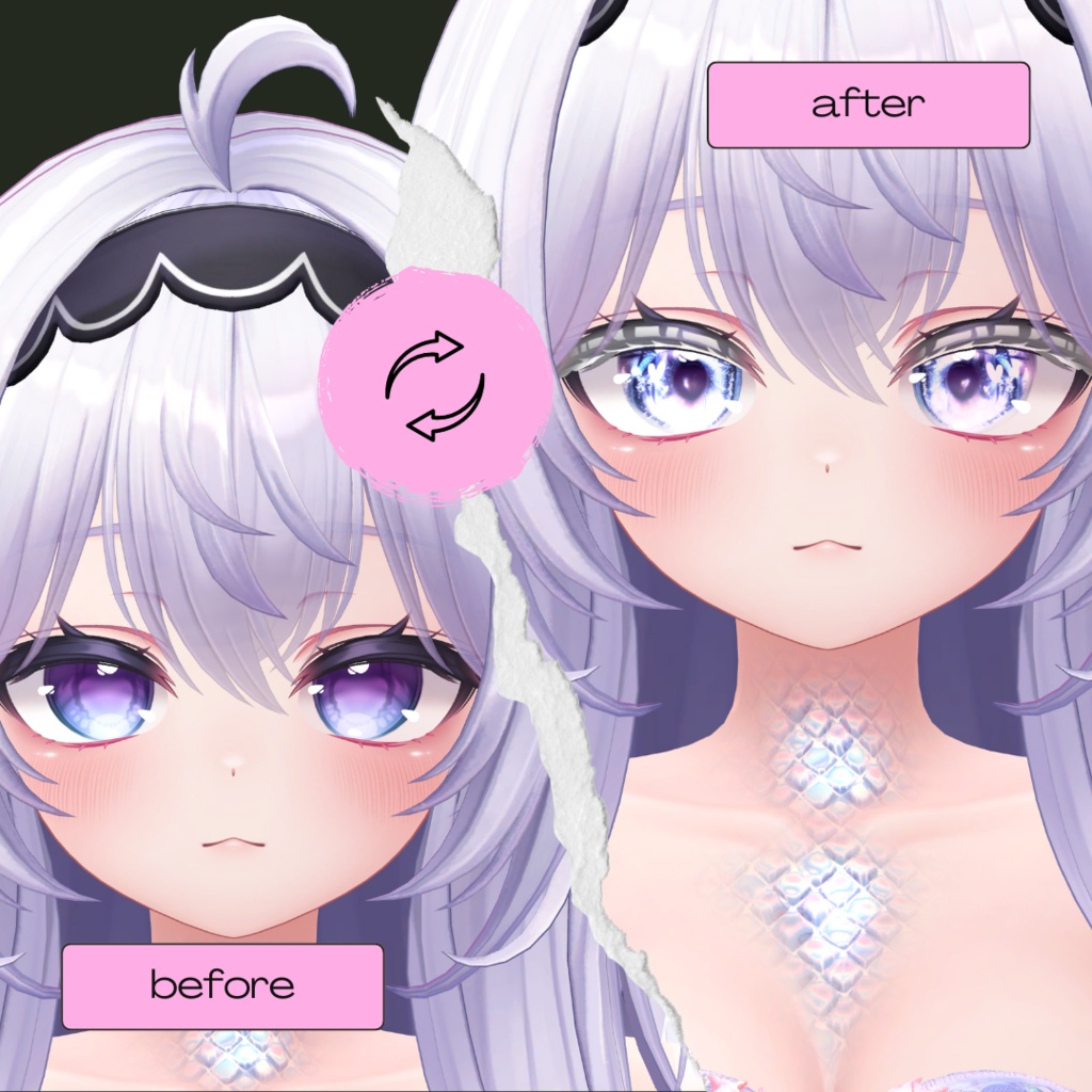 簡単導入◇愛莉専用◇メイク+目テクスチャ◇make up+eye Texture