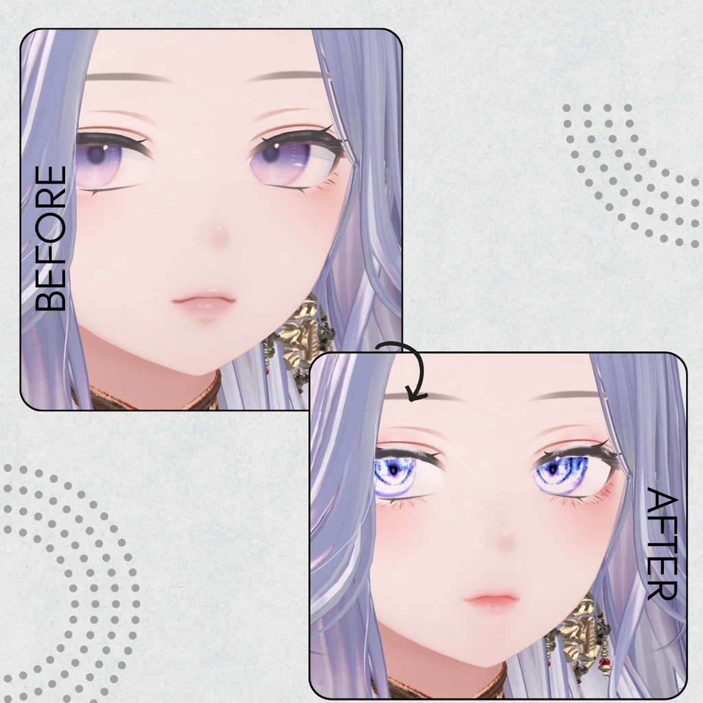 簡単導入◇森羅専用◇メイク&Eye テクスチャ◇Makeup&eye Texture