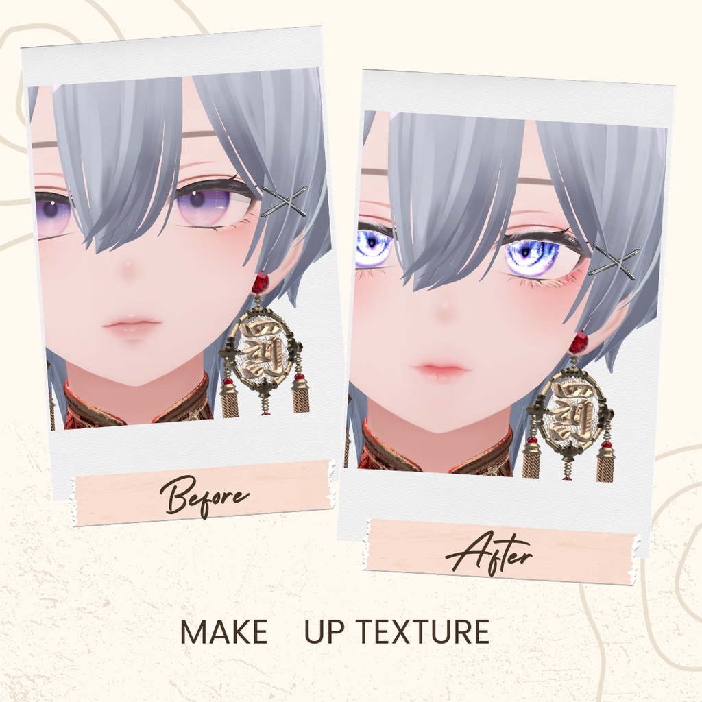 簡単導入◇森羅専用◇メイク&Eye テクスチャ◇Makeup&eye Texture
