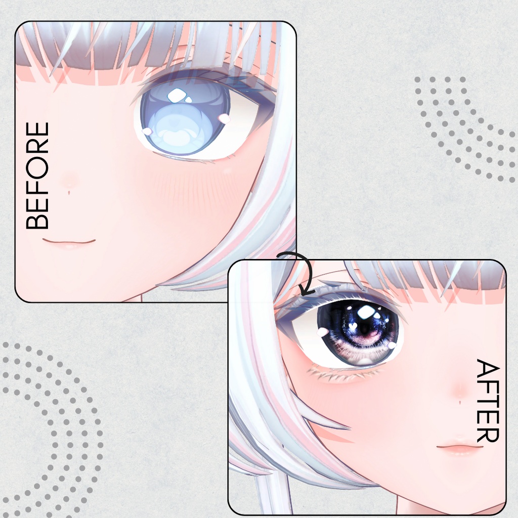 簡単導入◇ぽまえpomae専用◇メイク&Eye&アンダーウェア テクスチャ◇Makeup&eye&Underwear Texture