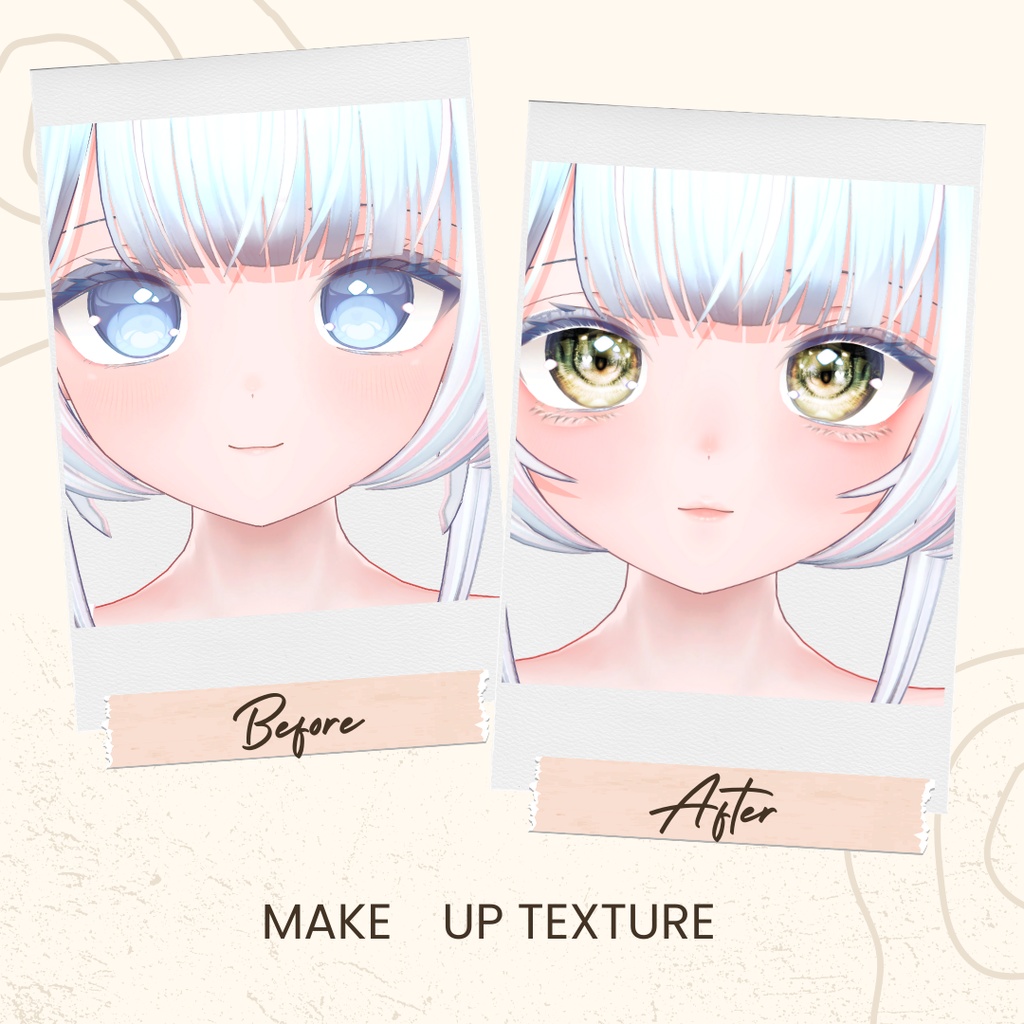 簡単導入◇ぽまえpomae専用◇メイク&Eye&アンダーウェア テクスチャ◇Makeup&eye&Underwear Texture