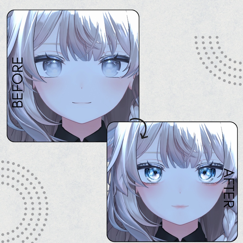 簡単導入◇「しなの」専用◇メイク&Eye テクスチャ◇Makeup&eye Texture