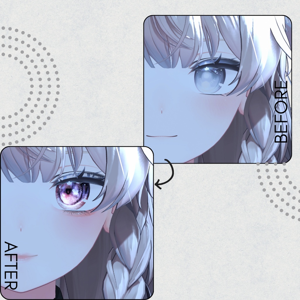 簡単導入◇「しなの」専用◇メイク&Eye テクスチャ◇Makeup&eye Texture